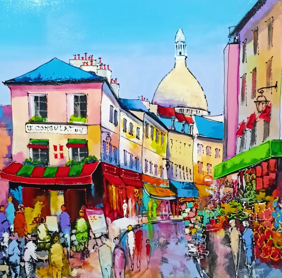 Le consulat à Montmartre acrylique 80x80